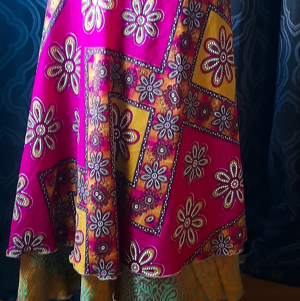 Silk Wrap skirt